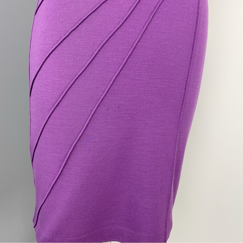Catherine Malandrino Women's Strapless Wool Dress Purple Size M - Picture 6 of 14